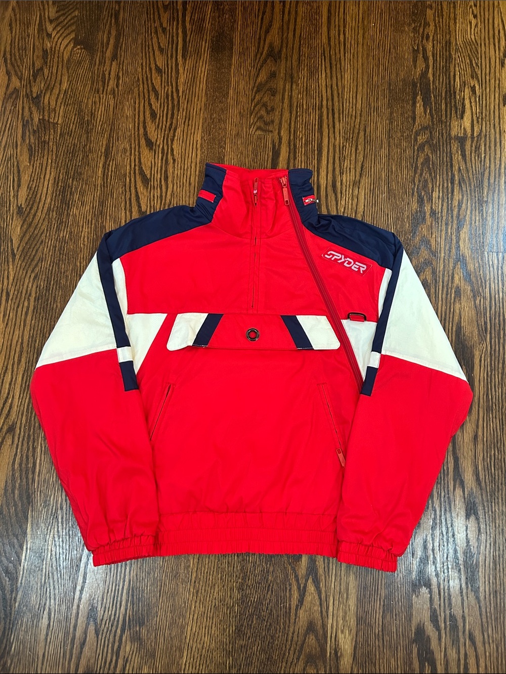Vintage 90s Spyder Side Zip Anorak Jacket Made in Japan